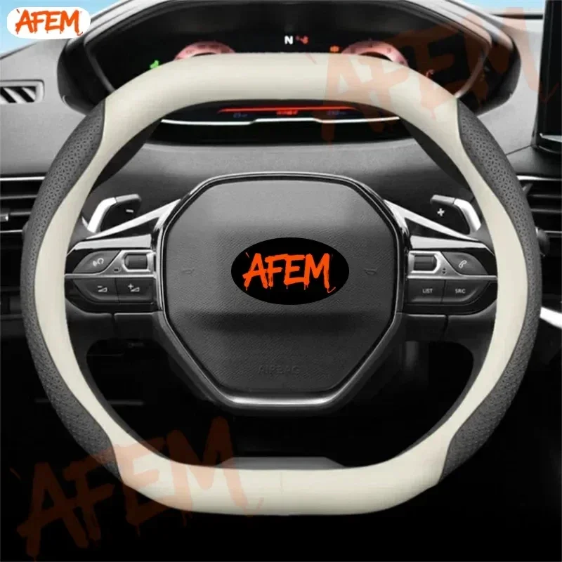 Car Steering Wheel Cover Leather For Peugeot 2008 E2008 5008 E5008 208 e208 Rifter GT 2024 2023 2022 2021 2025 Auto Accessories
