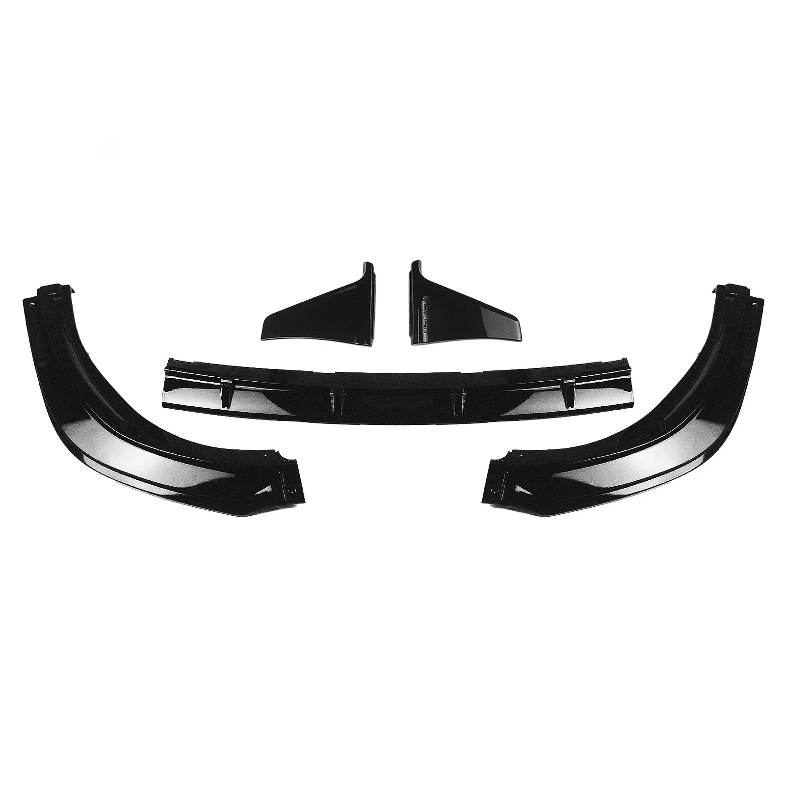 New！Car Front Bumper Lip Splitter Spoiler Diffuser Winglet Carbon Fiber Style Glossy Black 5PCS For Toyota Camry SE XSE 2018-202