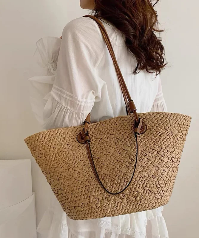 

CLAREGQI summer vacation Women Retro Raffia Woven Clutch Bag with Floral Silk Scarf Bow, Boho Summer Beach Straw Crossbody Hand
