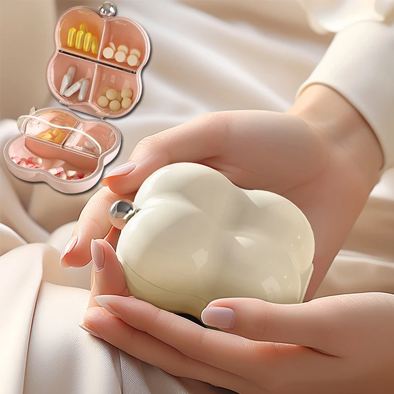 

New Mini Portable Candy Pill Case Candy Color For Pill Organizer Medicine Box Drugs Container Round Plastic Organizer Storage