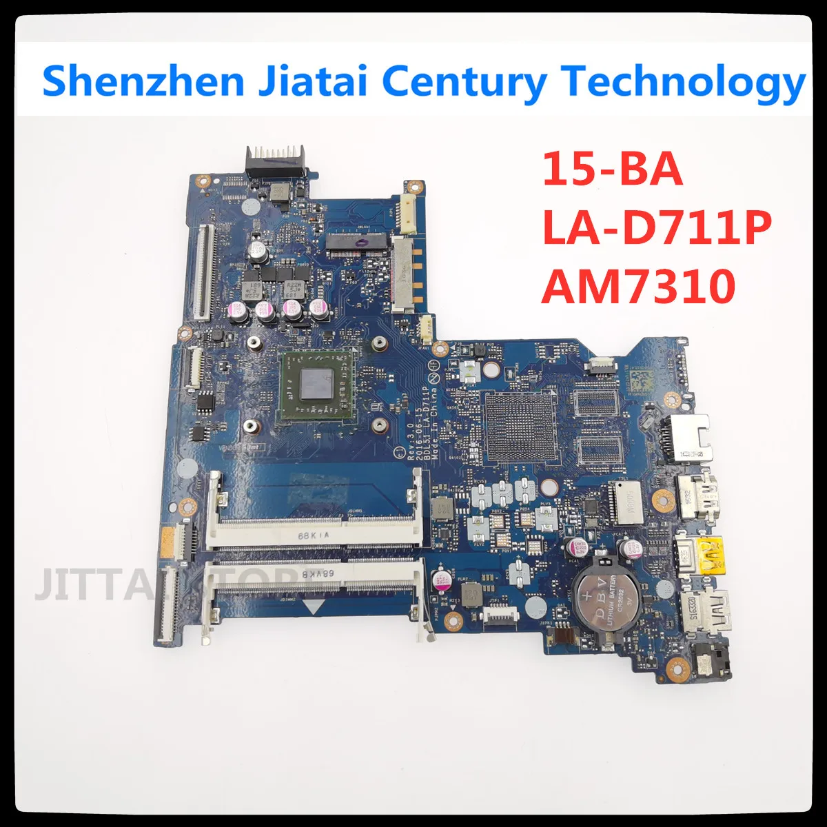 

For HP Pavillion 15-BA AM7310 Mainboard 860341-001 854965-601 Laptop motherboard LA-D711P 860341-601