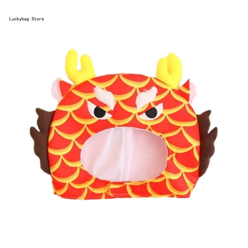 

Fashion Plush Dragon for Boys Girls Adult Breathable Holiday Party Headwear