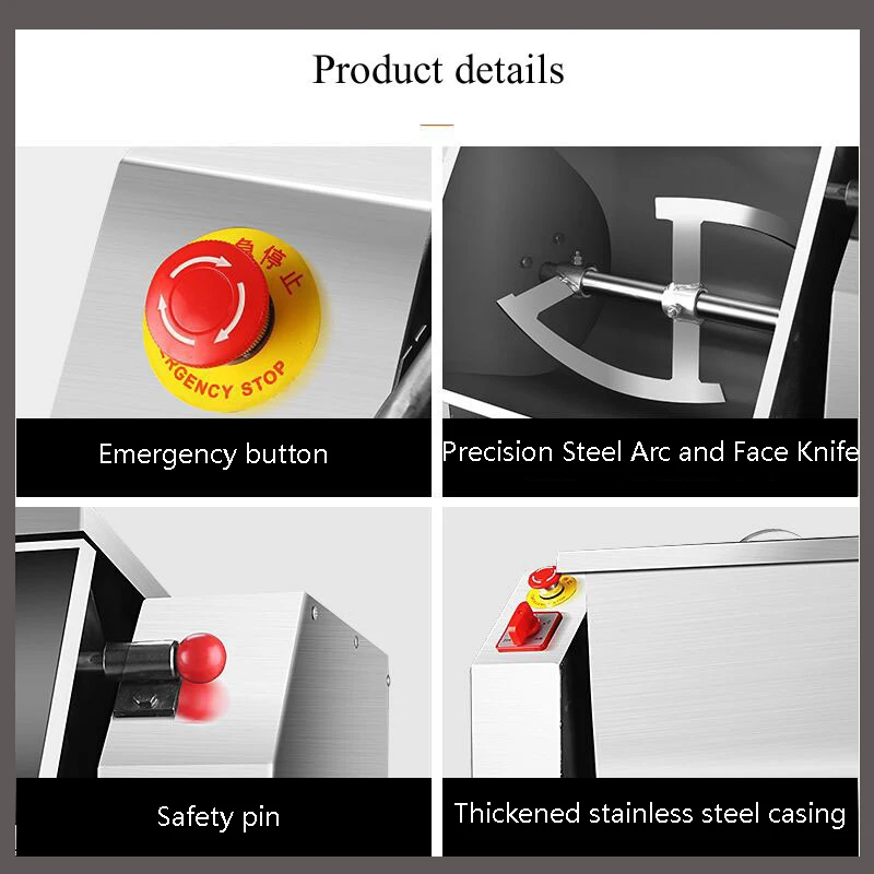 Impastatrice commerciale di vendita calda 15 kg / h l Impastatrice 1500 W 220 V Secchio in acciaio inossidabile Impastatrice per farina