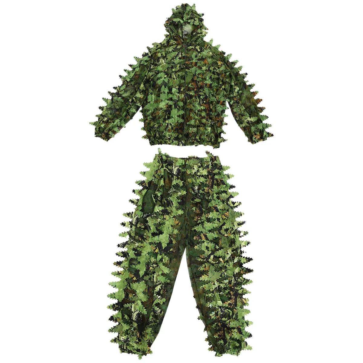 Sticky Flower Leaves Camouflage Suit Hunting Suit Camouflage Universal Camo Set (B)