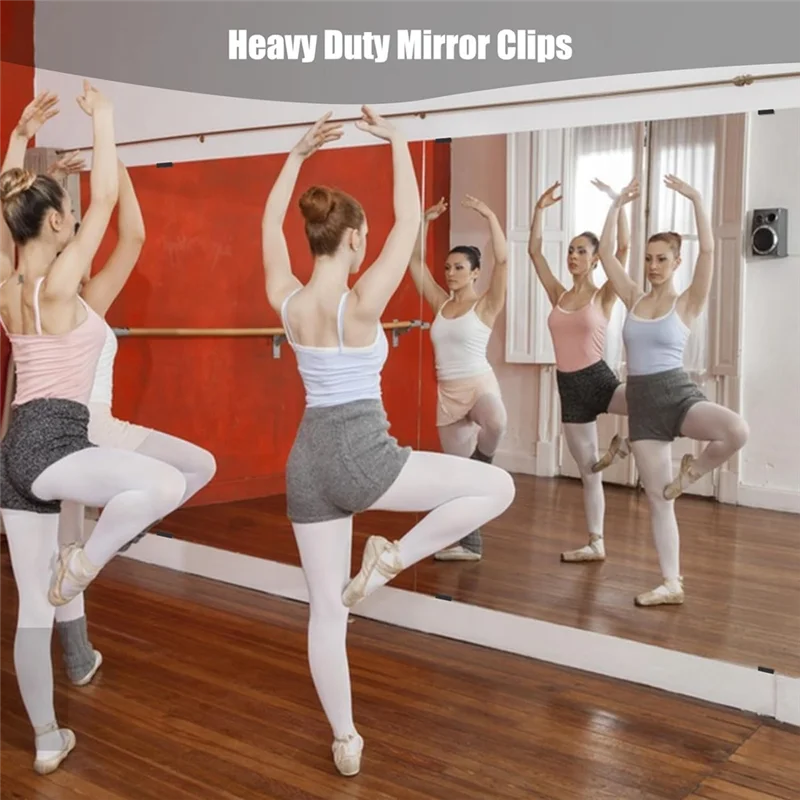 A15F-10 pacote de clipes de espelho montados na parede suportes em u de aço inoxidável com parafusos kit de suspensão de espelho ganchos de imagem resistentes