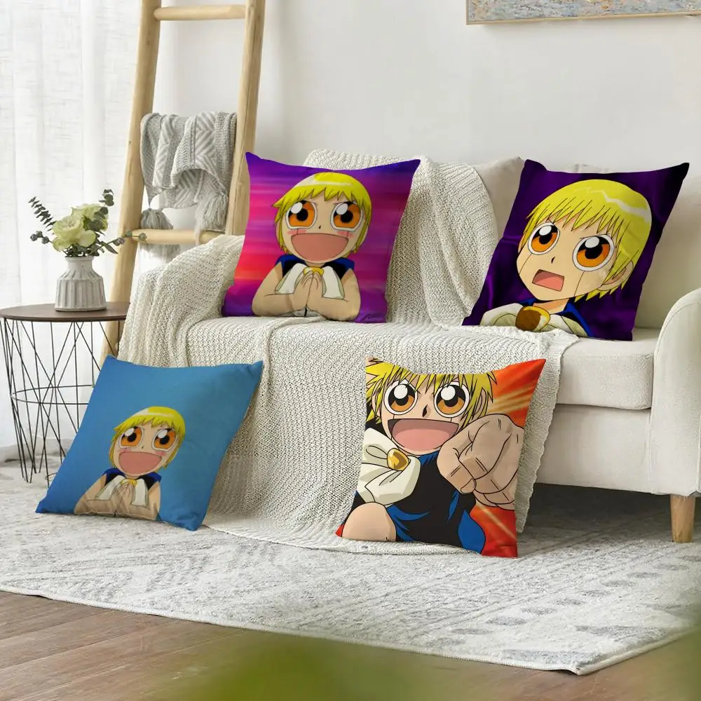 Z-ZATCH B-BELL Cushion Cover Natural Linen Organic Fabric Double-Sided Printing Sofa Home Decor Gift Pillow Cover