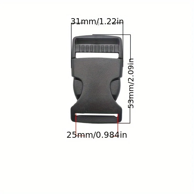 5pc schoolbag accessory plastic thickened insert buckle plastic insert buckle clasp backpack adjustment buckle accessory