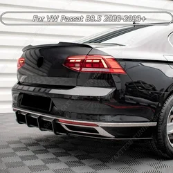 New Car Rear Bumper Lip Diffuser Rear Side Spoiler Splitters Guard Body Kit Tuning For VW Passat B8.5 2020-2023+ Gloss Black ABS