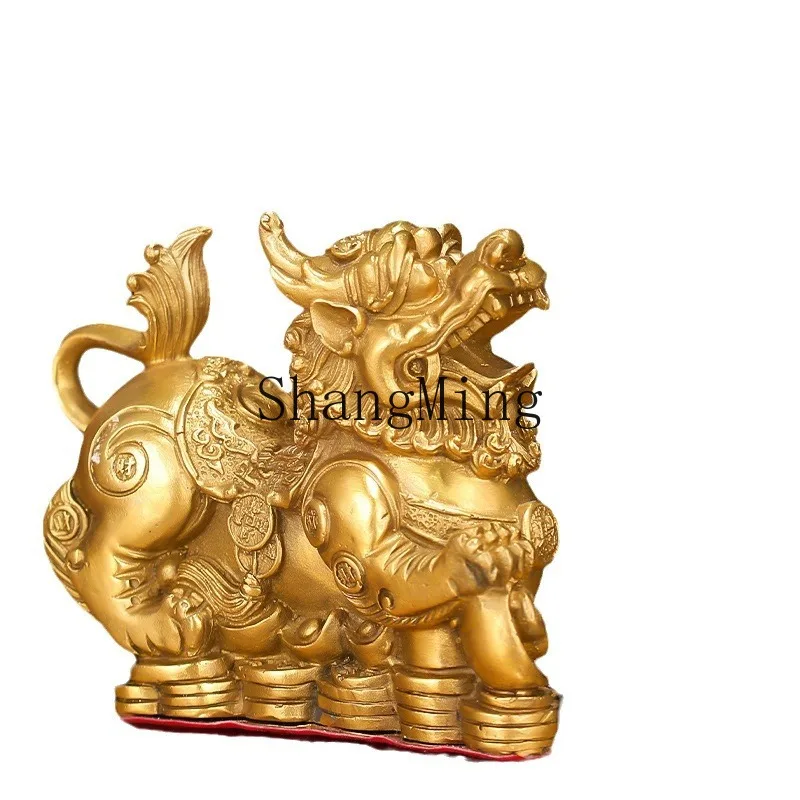 

DSA copper Pixiu ornament lucky brass Pixiu living room home office handicraft decoration