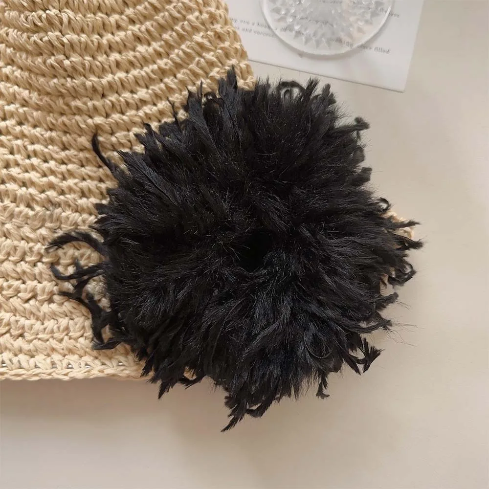1 Stück elegante Haarband mit Federn und Pompons für Herbst/Winter, hochwertiges, vielseitiges Haaraccessoire für Pferdeschwänze und Dutt, geeignet für Partys – Detail 14