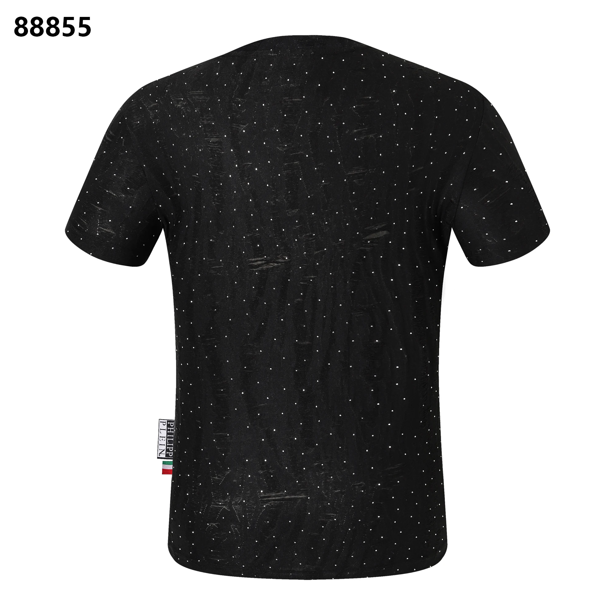 Philipp Plein2024 New Trend Personality Fashion Summer Men's and Women's Diamond Crew Neck shirt Men's and Women's Casual Outdoor Party