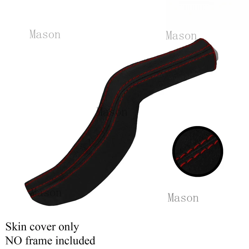 

R+ DARK RED STITCH SUEDE SLIM HANDBRAKE GAITER E BRAKE BOOT FOR FORD MUSTANG 05-09