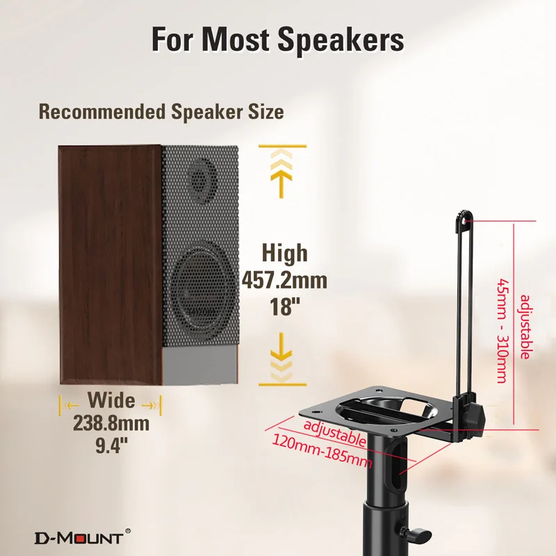 83-106cm SF-K100 metal Universal surround speaker floor stand displayer holder mount  for SA-RS5 RS8 FS1 FB1 ETC with screws