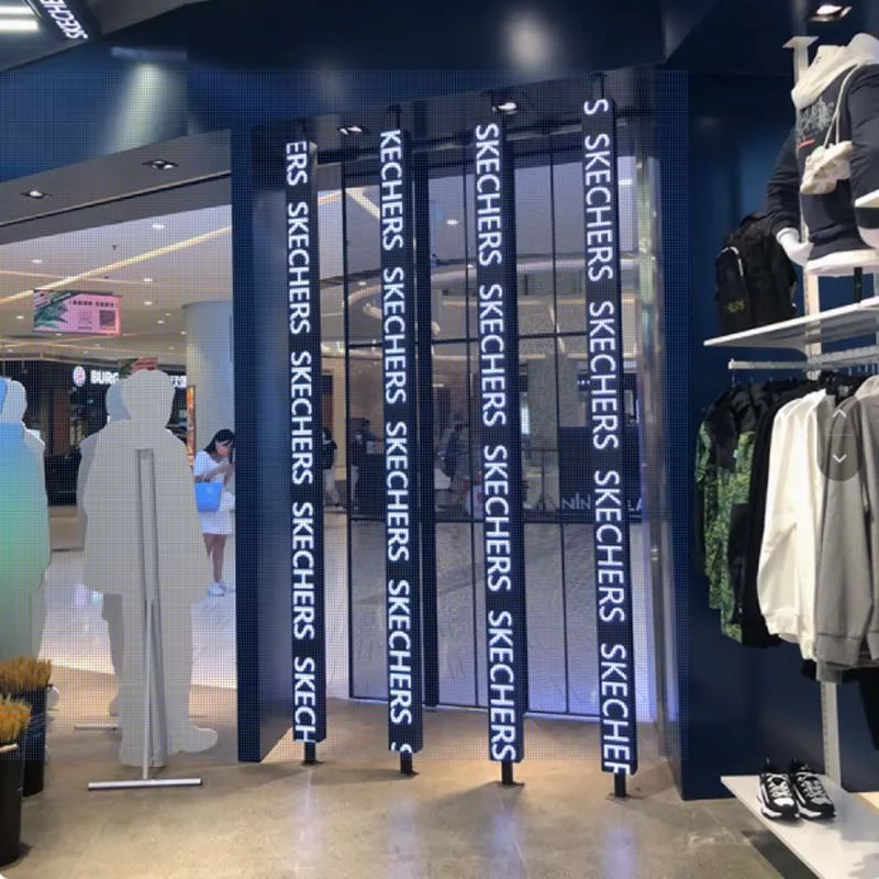 Customizable LED Full Color Display Creative Stainless Steel Mall Entrance Frame Electronic Advertising Screen