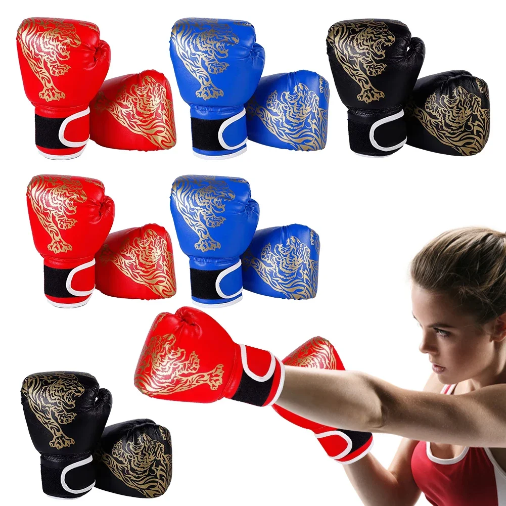 

Boxing Gloves Breathable Sanda Boxing Gloves PU Leather Professional Boxing Gloves Fighting Taekwondo Mitts for Training Sandbag