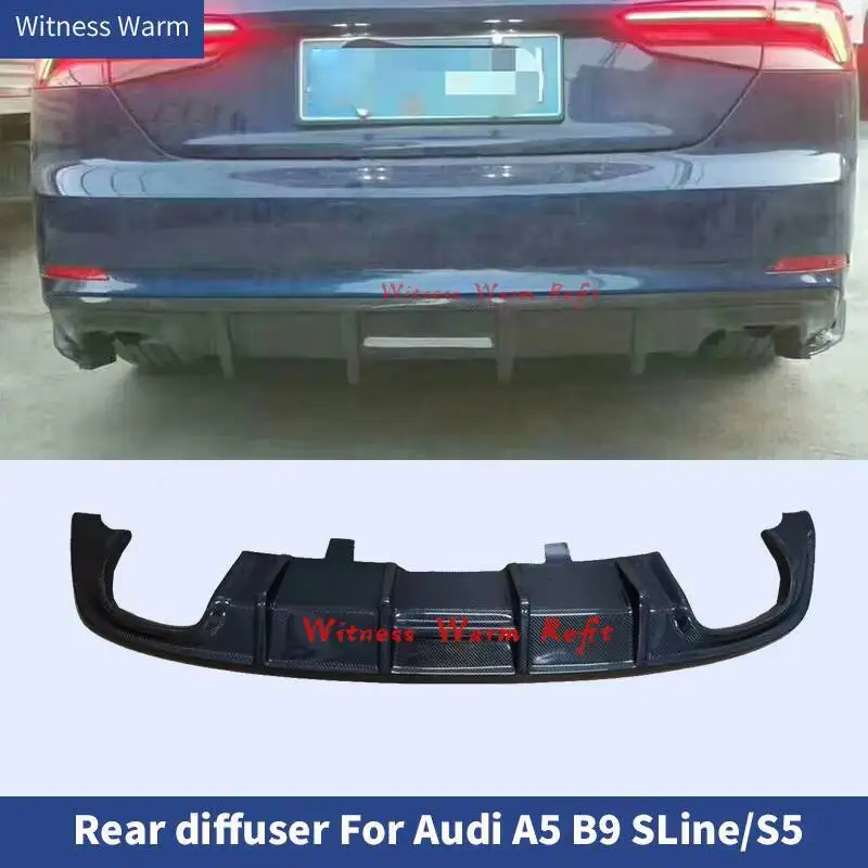 Lame de pare-choc arrière en Fiber de carbone Frp, accessoire de voiture, Audi S5 A5 B9 Sline 4 portes 2 portes 2017
