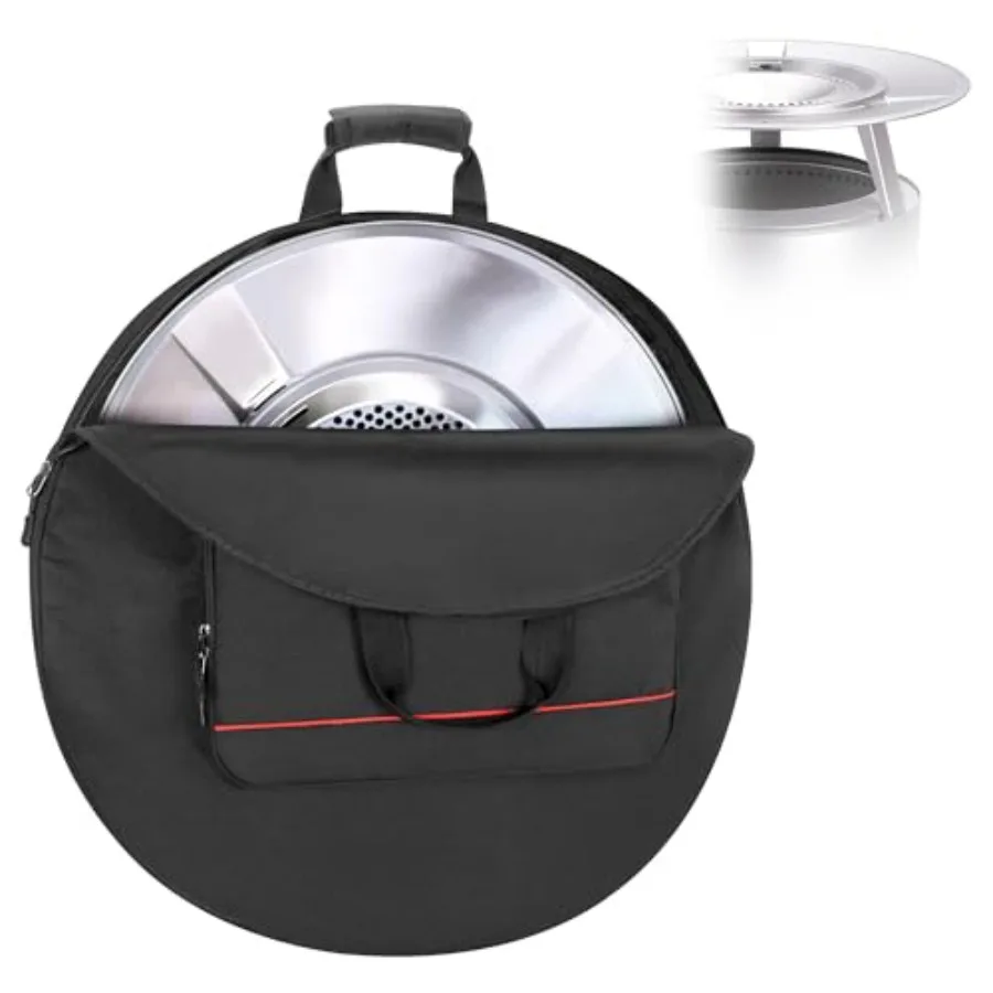 

Сумка-переноска для теплового экрана, совместимая с Solo Stove Bonfire Heat Deflector 25 дюймов, защитная сумка для аксессуаров с ручкой и карманом