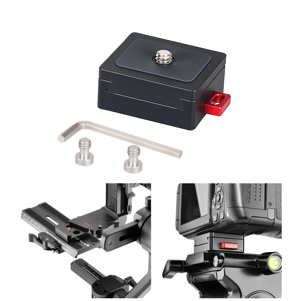 

DSLR Camera Release Quick shockproof disassembly board Mount Lock QR System Clamp Switch Kit for Cage,Monitor,Tripod,DJI zhiyun