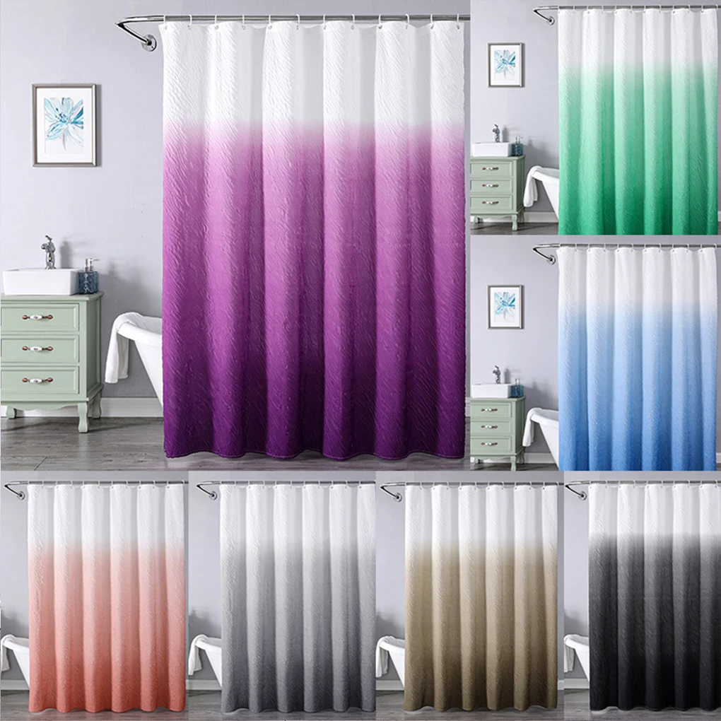 Draping Effect And Non -through PEVA Shower Curtain Hygienic Exquisite Craft Privacy Protected Mould Proof Extra Thick