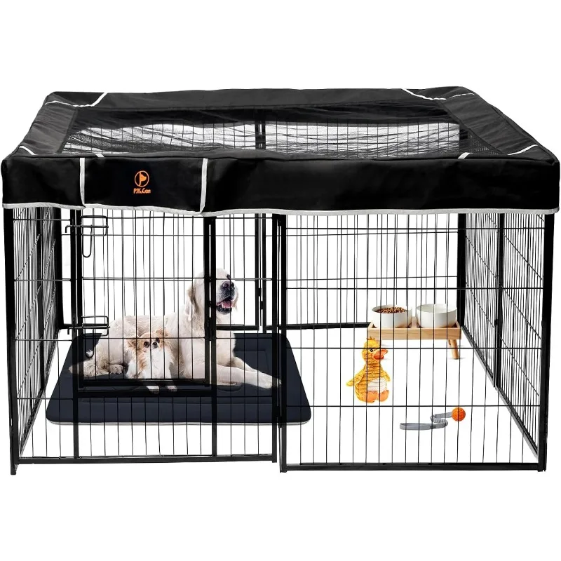 Square Top Cover - Fits 8 Panels 24 Inch Width Metal Dog Fence Dog Playpen (Note: Only PlayPen Top Cover, NO PLAYPEN!!!)…