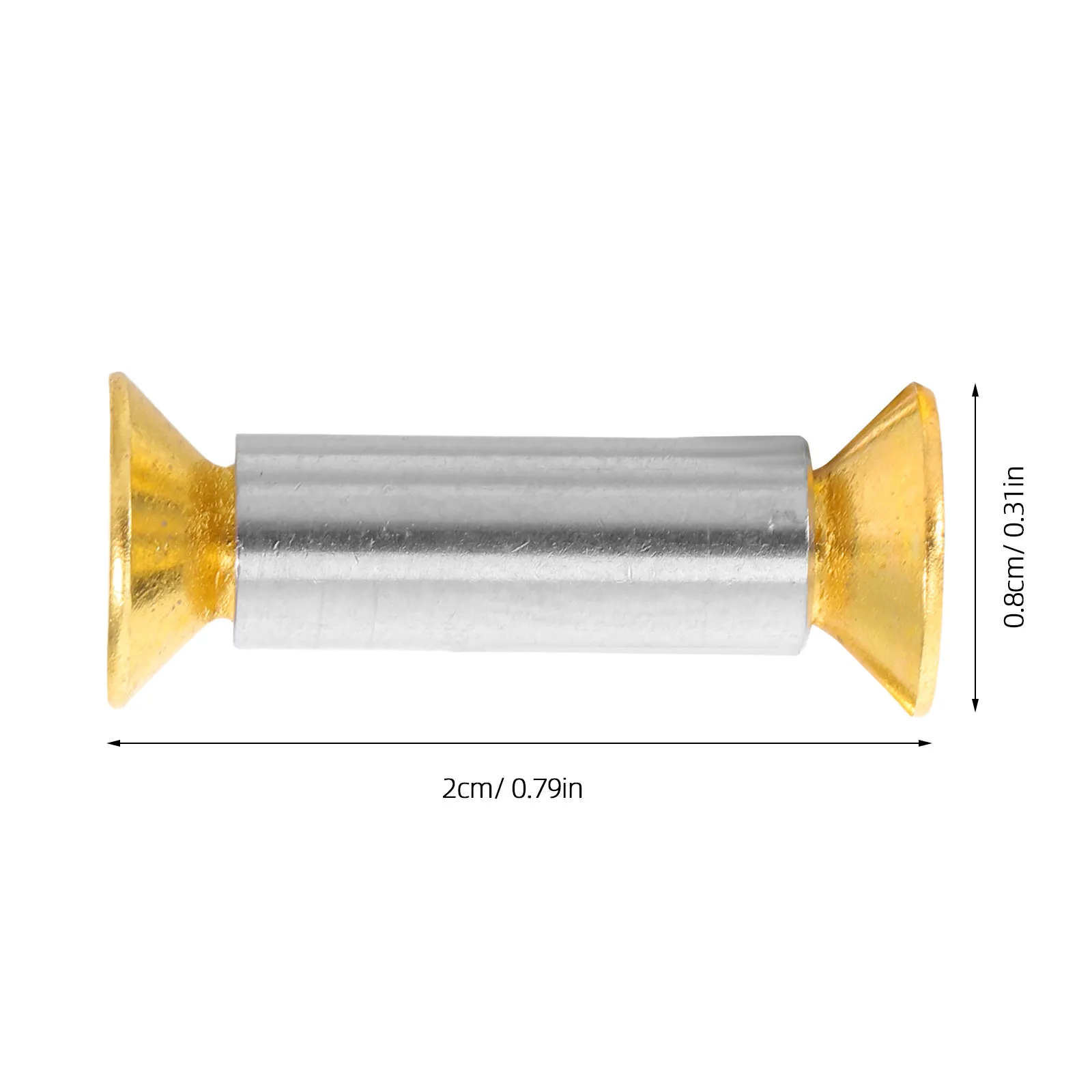 2Pcs Solid Brass Knife Handle Rivets DIY Knife Making Accessories Easy Install Round Head Metal Fasteners Wood Handle Fixing