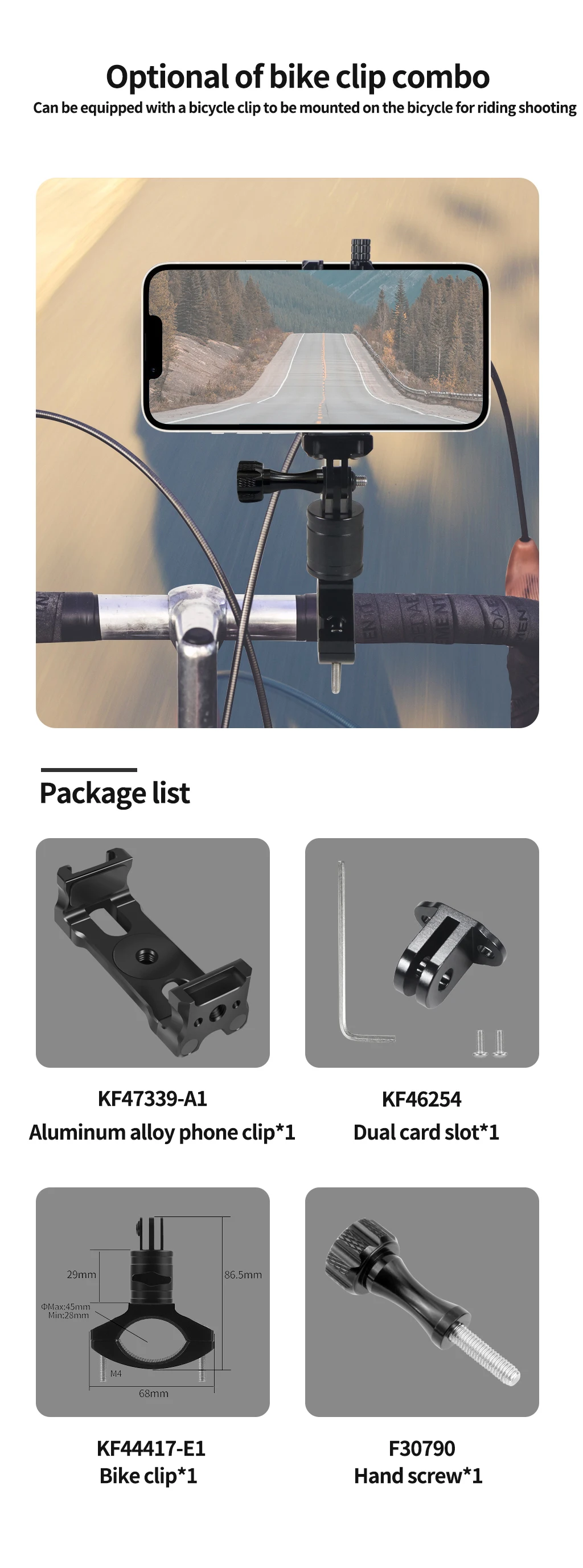 BGNing Handy-Clip-Monitorhalterung aus Aluminiumlegierung mit 1/4-Zoll-Arri-Positionierungsloch, Schnellverschluss für 62–87 mm große Smartphones – Detail 15