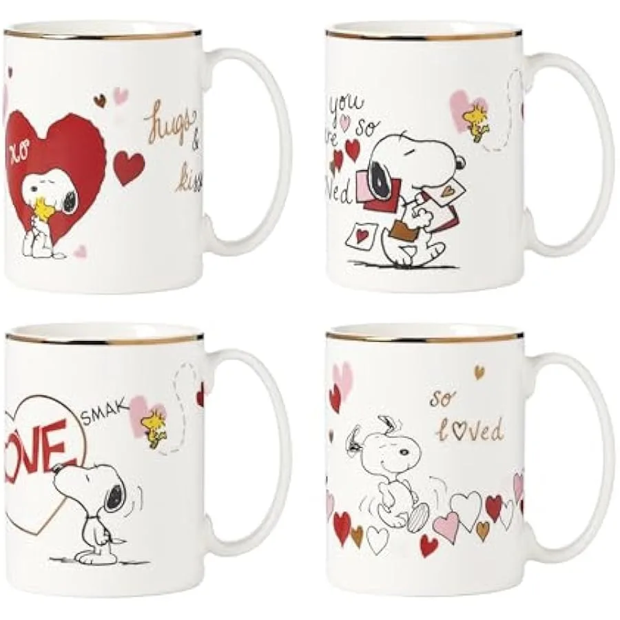

Lenox 897219 Набор кружек ко Дню святого Валентина Snoopy из 4 шт. в ассортименте