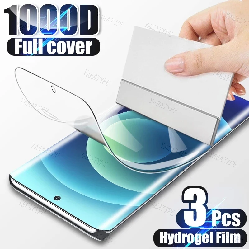 3Pcs Full Cover Hydrogel Film For OPPO Reno 3 4 5 6 7 8 9 10 Pro Plus 8T 5G Phone Screen Protector Film