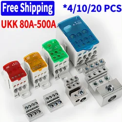 Distribution Unipolar Junction Branch line Box Din Rail Terminal Block Wire Electrical Connector UKK 80A/125A/160A/250A/400A/500