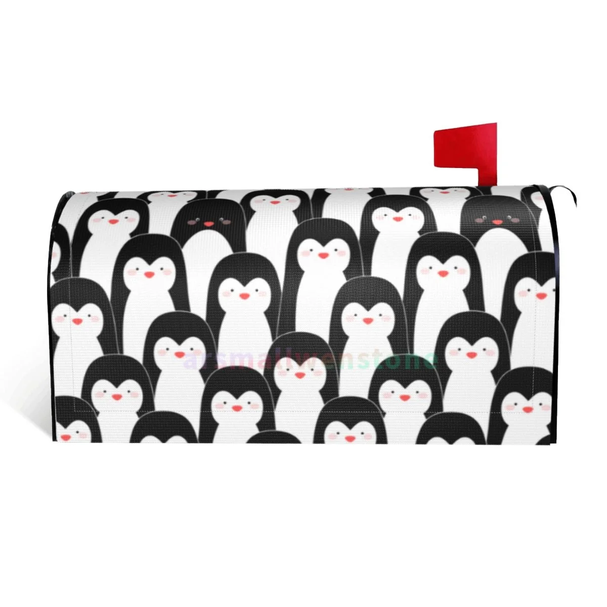 Cute Penguin Mailbox Cover Wrap Standard Size Welcome Home Garden Outdoor Decoration Post Letter Box Cover