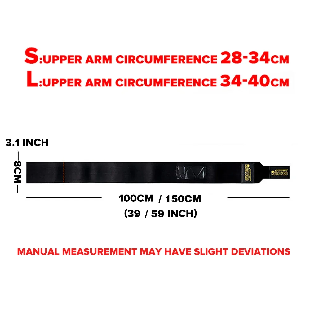 1PC PSIII 150cm Premium almohadillas de codo Wrap Strap Bandage Brace Support Gym Fitness Sport Protecter para levantamiento de pesas Press de banca