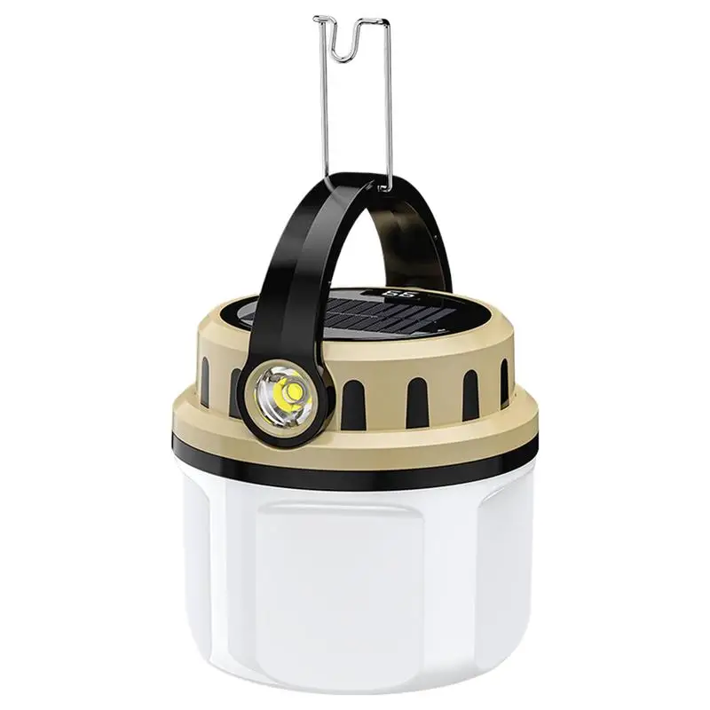 

Solar Camping Lantern Bright LED Lamp 4 Lighting Modes Energy-Saving Digital Display For Camping Tent Lighting Hiking