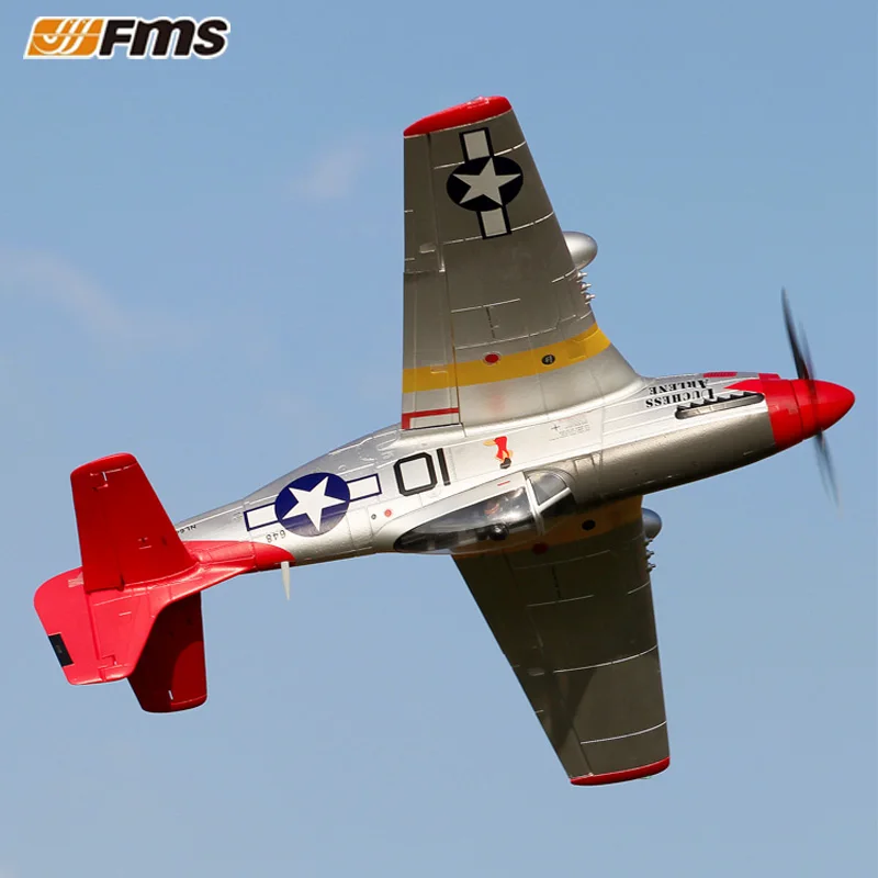 Fms remote-controlled aircraft 1450mm P-51D red tailed V8 electric Epo1450mm Pnp remote-controlled aircraft model