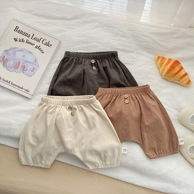 Summer Newborn Toddler Boys Cotton Rabbit Tail Hairball Casual Shorts Kids Fashion Comfort Baby Large PP Pants