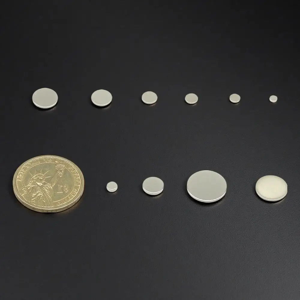 مغناطيس قوي للغاية N35 مغناطيسي دائري ندفيب مغناطيس نيوديميوم قوي قرص imanes مغناطيس الثلاجة ﻿   5X1 10X1 12X1 15X1 مللي متر