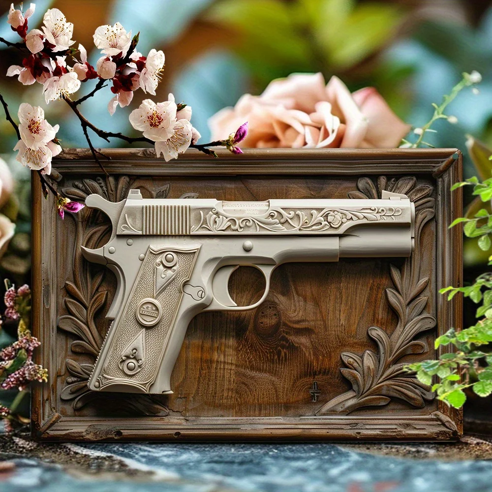 Colt M1911 Vintage Metal Sign - 8X12 Inches, Perfect for Gym, Bathroom Decor & Father'S Day Gift Vintage Room Home Decor