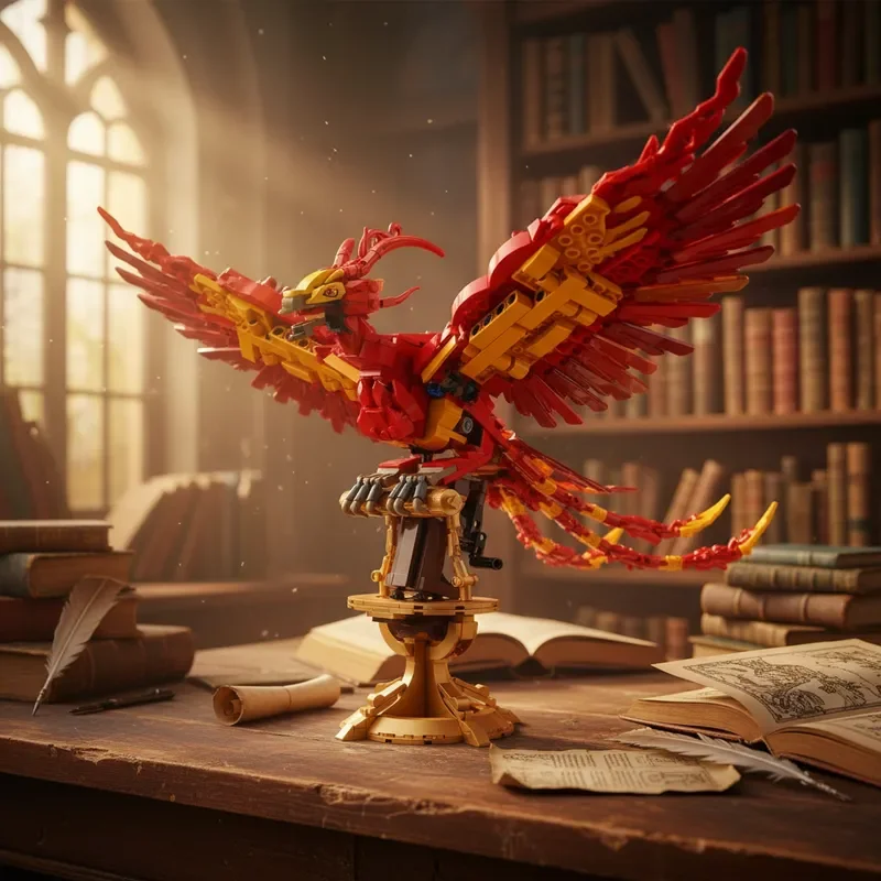 

938pcs NEW Technical Fire Phoenix Building blocks Kit Creative MOC Assembly Bricks Construction Model DIY birthday Gifts