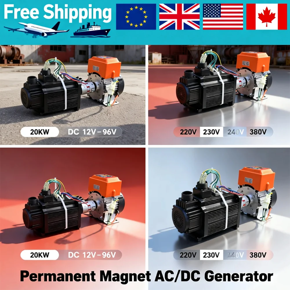 

Fast Delivery 30KW 20KW Free Energy Generator 220V Permanent Magnet AC/DC Generator380V 240V Alternator For Wind Turbine Camping