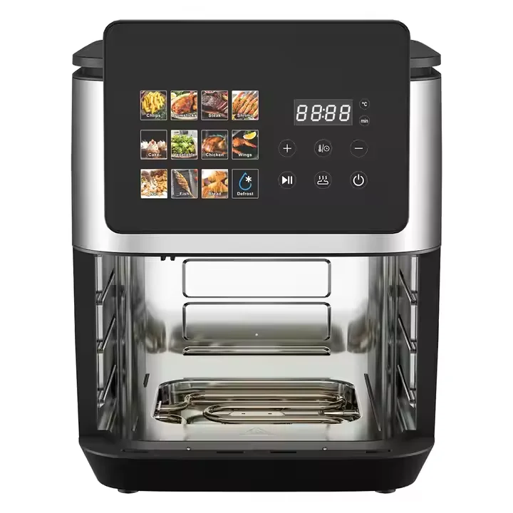 2025 New Home Appliances  8.5L Stainless Steel Colorful Screen Menu Mode Digital Control Air Fryers With Visible  Windows