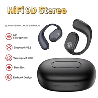 Bluetooth Headset 5.3 Bone Conduction Earphones Wireless Sports Earbuds HiFi 9D Stereo Waterproof  Touch Control Noise Reduction