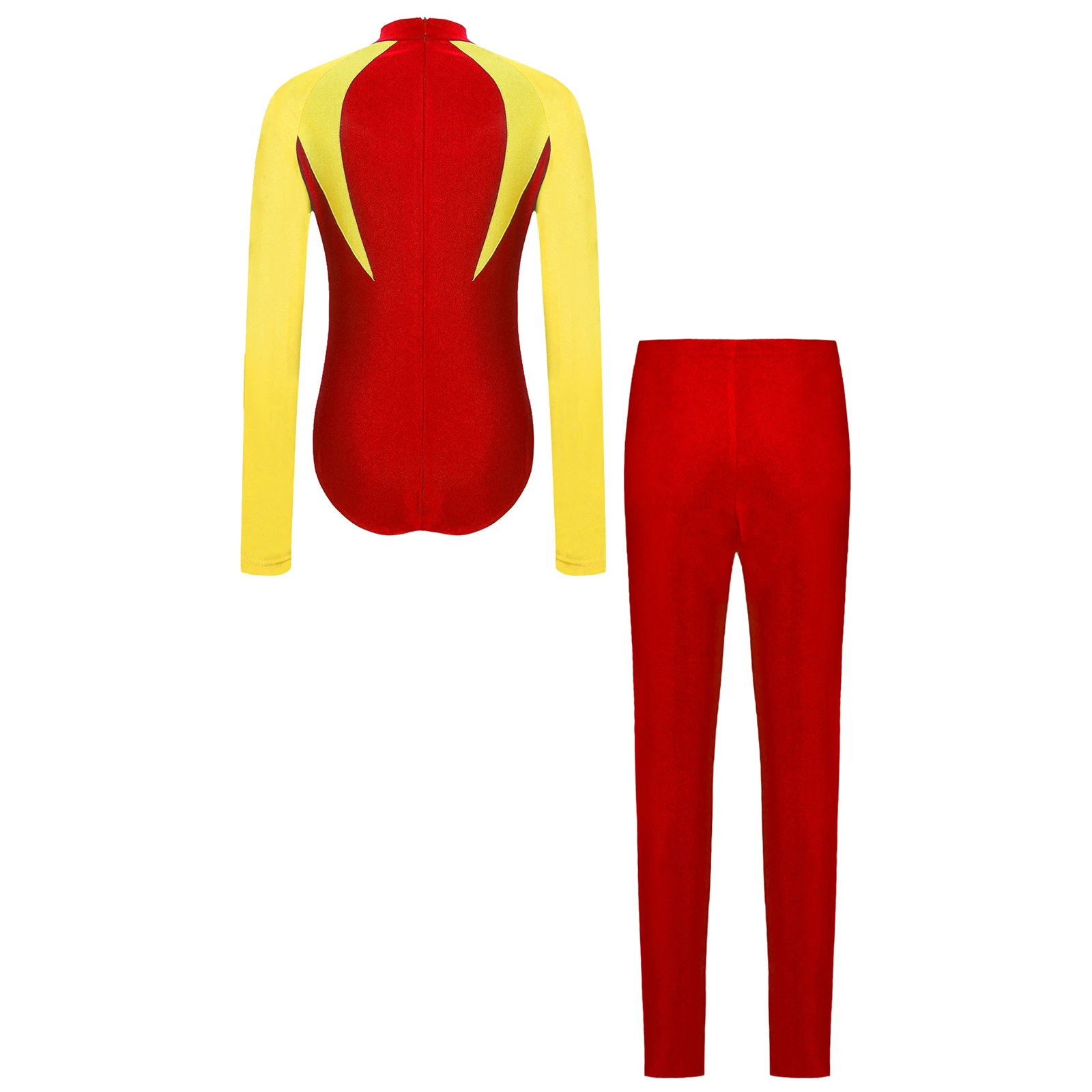 أطفال بنين الجمباز الباليه الرقص الزي طويلة الأكمام قابلة للفتح المنشعب يوتار ارتداءها و طماق ملابس رياضية Rashguard مجموعة #2