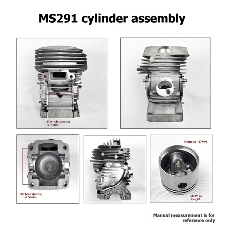Y50A Cylinder Piston Assembly 47mm for ST MS291 MS-291 Chainsaw Replacement Parts Garden Tools Accessories 1141 020 1206