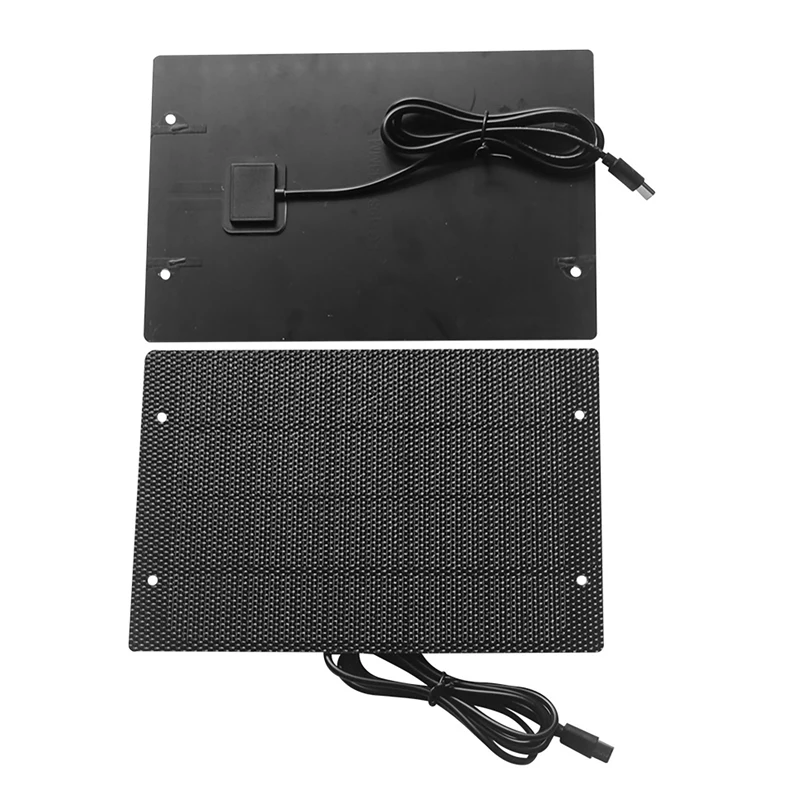 5W 5V ETFE Solar Panel Charger Type-C Output Solar Power Bank for Mobile Phone Security Camera Courtyard Streetlighs 198*133mm