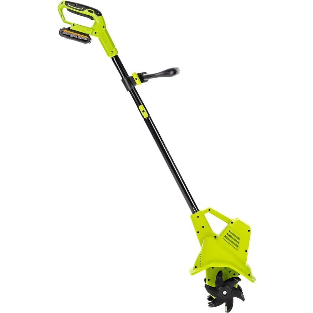 TC70020IT 20-Volt 7.5-Inch Cordless Electric Garden Tiller Cultivator, (2AH Battery & Fast Charger Included), Green