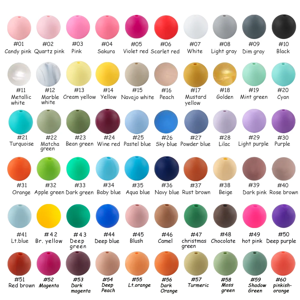 200 قطعة/الوحدة سيليكون الخرز 12 مللي متر جولة بيرل الخرز لصنع المجوهرات السائبة DIY مجوهرات أساور قلادة #5