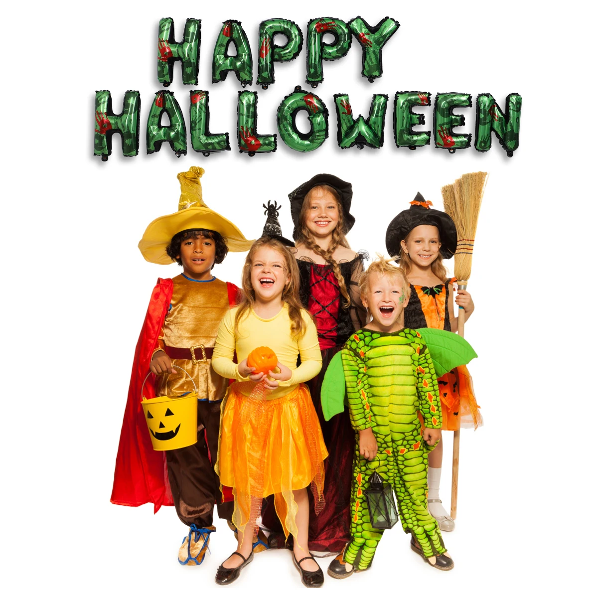 

Halloween Balloons Happy Halloween Letter Foil Balloons Party Supplies Green Reusable Party Decor For Home Bar Club