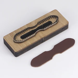 قالب نهاية حزام الكتف المصنوع من الجلود الحرفية ، قالب القطع ، قاطع شفرة الصلب الياباني ، قالب قطع قلادة سلسلة المفاتيح أعلى 12 مبيعات مقبض سكين قالب الراتنج - No3