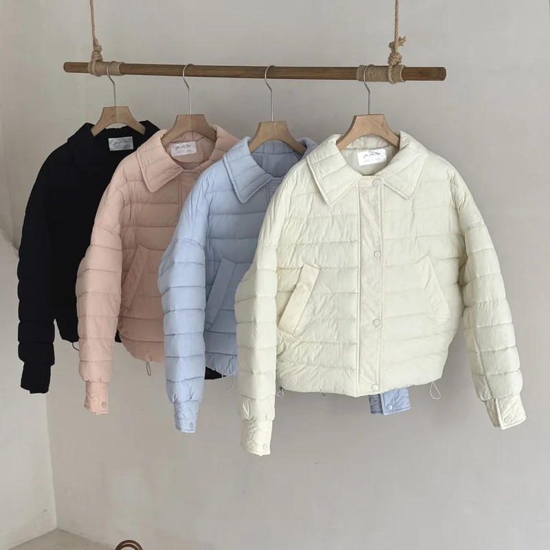 2025 Giacca invernale imbottita in cotone Cappotto caldo Parka da donna Piumino in cotone ultraleggero Capispalla casual femminile