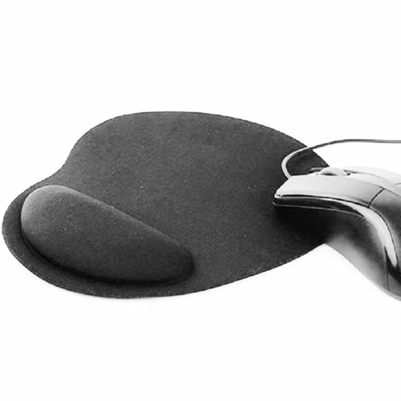 블랙 고급 선물 손목 마우스 패드, 손목 지지대 및 메모리 스폰지, 손목 받침대 지지대 포함, 2 팩