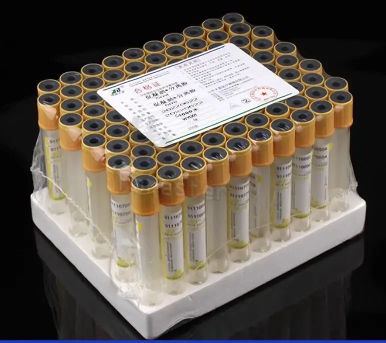 Veterinary Laboratory Vacuum Blood Collection Tubes Separation Gel Serum Clot Activator Coagulation Blood Collection Tube 100ps